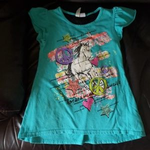 Horse tee shirt with lace